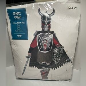 Brand New Deadly Knight Dress Up Halloween Child Costume L 12-14